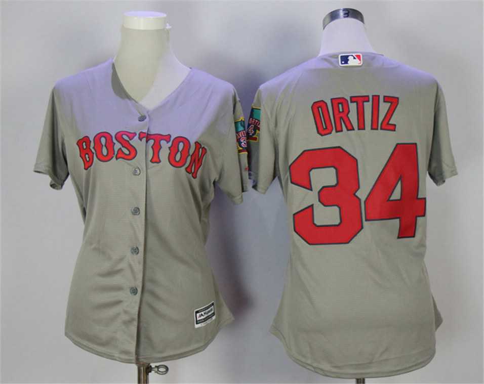 Women Boston Red Sox #34 David Ortiz Gray  New Cool Base Stitched Jersey,We sell and wholesale Women Boston Red Sox #34 David Ortiz Gray  New Cool Base Stitched Jersey on line form chian!